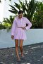 Emilia Shirt Skirt Pink Woven Set - 3