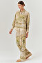 Long Sleeve Shirt Collar Casual Fit Tropical Print Shirt - 4