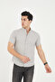 Short Sleeve Judge Collar 100% Cotton Linen Textured Slim Fit Shirt - 6