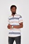 Short Sleeve Striped Oxford Men's Shirt - 3