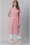 Premium cotton office / casual kurti - Beige kurti / kurta for women with white ethnic prints