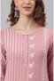 Premium cotton office / casual kurti - Beige kurti / kurta for women with white ethnic prints - 5