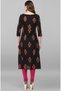 Premium cotton office / casual kurti - Black printed kurti / kurta for women - IDH00064 - 3