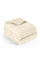 Microfleece Blanket Single(150x200 cm) – Ultra-Soft, Lightweight 300GSM, Warm - Stripe Pattern-Beige - 3