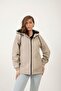 Sports Women's Stone Waterproof and Wind-Resistant Lined Hooded Raincoat - Windbreaker - 2