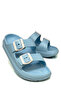 Double Buckle Lightweight Eva Summer Beach Slippers Pool Slippers Sink Slippers Baby Blue - 3