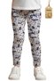 Girls' Leggings-Spring Flower Patterned Seasonal and Summer Lycra Long Comfortable Cotton Leggings