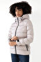 Women's Stone Hooded Lined Waterproof Wind Resistant Inflatable Coat & Jacket & Parka