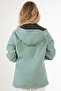 Sports Women's Mint Green Hooded Waterproof and Wind-Resistant Lined Raincoat - Windbreaker - 4