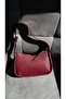 Burgundy Oval Baguette Bag Cherry Red Valentine's Day Gift - 7
