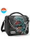 Kids Dark Gray Black Dinosaur Patterned Thermo Lunch Bag 11837