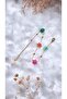 Gold Steel Bracelet with Colorful Flower Figures - 6