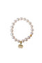 Certified Pearl Natural Stone Bracelet with Silver Apparatus - 2