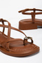 Women's Gold Ring Detailed Daily Sandals - 6