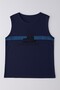 Men's Ship Printed 100% Cotton Sleeveless T-Shirt with Crew Neck Pattern - 2