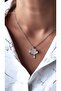 Colorful Stone Steel Necklace with Cloud Lightning Figure - 2