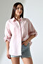 Women's Shirt Oversize Pattern Linen Fabric Applique Pocket Epaulet Women's Shirt - 3