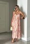 Women's Chain Detailed Patterned Tulle Dress - 2