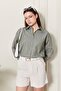 Striped Oversize Women's Shirt - 3