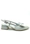 Feles Ribbon Detailed Open Back Women's Ballerina Shoes Silver - 3
