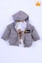 Holiday 3-Piece Hooded Cardigan Bodysuit Pants Boys' Baby Children's Outfit Set - 4