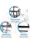 Shower Caddy Organizer Bathroom Shelf With Tissue Holder And 3 Hooks With 2 Wall Mount Stickers - 5