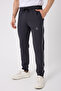 New Season Soft Textured Diagonal Fabric Cuffed Men's Sports Sweatpants, Smoked - 6