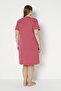 Women's Plus Size Cotton Lycra Zipper Dress / Dusty Rose - - B 7564 - 8