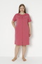 Women's Plus Size Cotton Lycra Zipper Dress / Dusty Rose - - B 7564 - 5