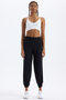 Elastic Leg Side Slit Trousers Black - 3
