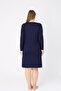 Women's Plus Size Lycra Viscose Fabric Embroidered Long Sleeve Dress 5980 - 6