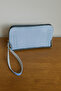 Blue Wallet Portfolio & Clutch Makeup Bag Inside the Bag - 2
