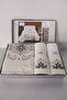 Tivoli Embossed Embroidered Pique Set with Towels 8 Pieces - Diana - Cream - 3
