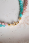 Certified Rhodochrosite-Amazonite-Pearl Natural Stone Bracelet - 6