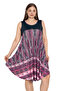 Women's Large Size Lycra Zero Sleeve Short Dress 7209