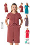 Women's Cotton Lycra Zipper Dress / Tile 7265