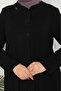 Zippered Black Ferace with Stones - 4