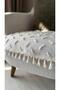 Fringed Seat Cover Covering the Seat 100% Cotton |   Armrest Cover Sofa Shawl 70X95 cm Ecru - 3