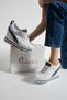 New Season White Back Hidden Wedge Heeled Sports Shoes Total Height 10 cm - 5