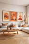 3 Piece Real Raw Wood Framed Painting Set - Model 11