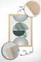 3 Piece Real Raw Wood Framed Painting Set - Model 3 - 3