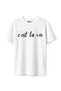Women's Printed Cest La Vie Slogan Printed Oversize T-Shirt - 3