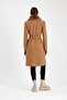 Women's Coffee Collar Furry Stamp Coat - 8