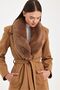 Women's Coffee Collar Furry Stamp Coat - 7