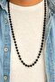 6 mm Genuine Shungite (Shungite) Stone Unisex 70-80 cm Long Unisex Necklace - 2