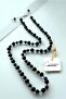 6&8 mm Genuine Lava Natural Stone Long Unisex Necklace (70-80 cm)