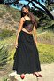 Black Basic Long Pleated Skirt SH159 - 2