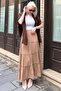 المنك الأساسية تنورة طويلة مطوي SH159 - 2