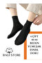 6 Pack White-Black Men's Half Ankle Socks
