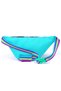 Navy Blue Pink Patterned Kids Waist Bag - Cat Skates 11534 - 2